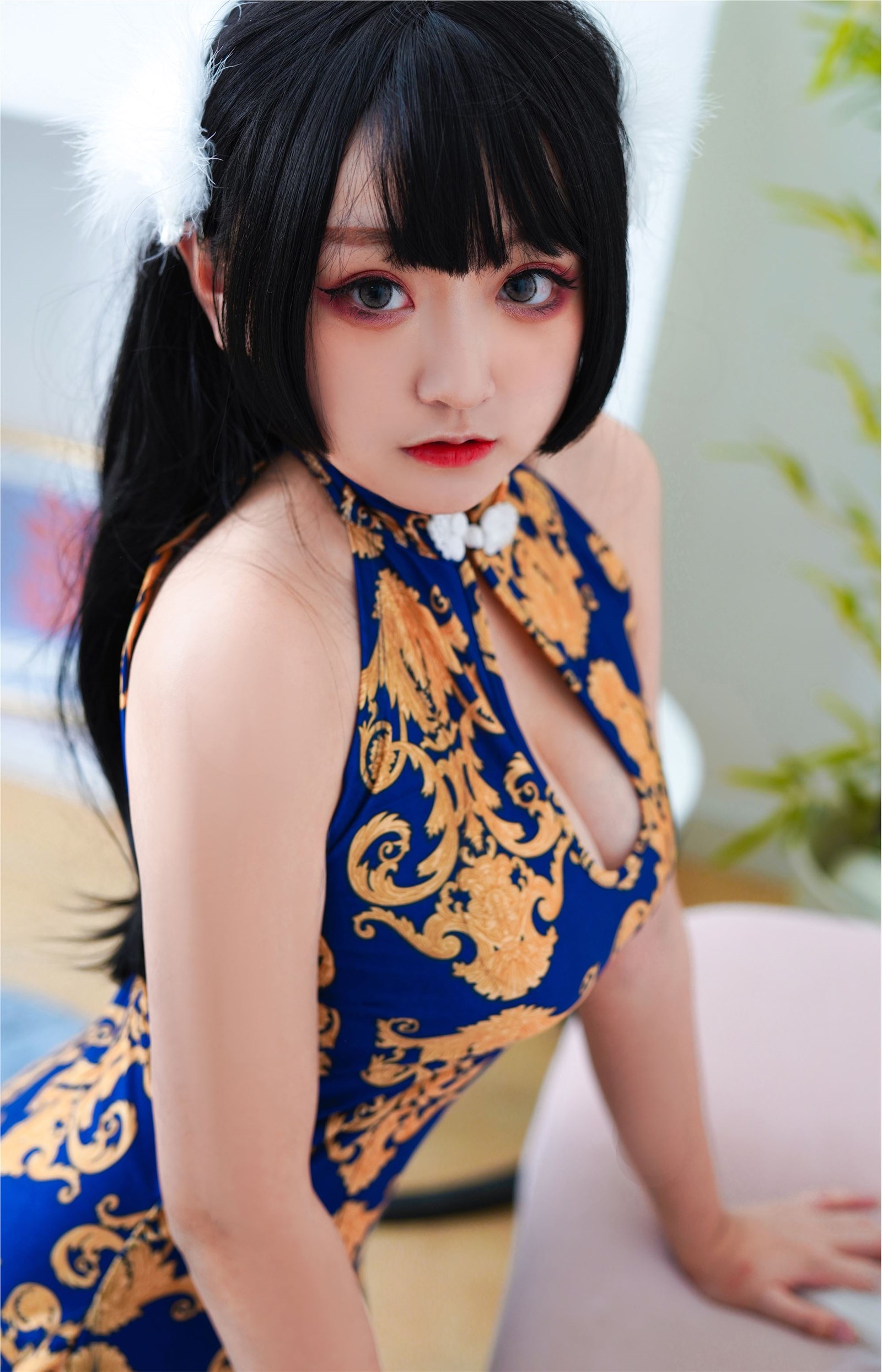 Naoyuki Enda NO.020 blue cheongsam(37)